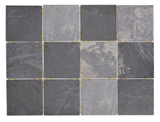Hand sample ceramic mosaic tile gray anthracite black matt stone look Piastrella MOS22-BH493_m