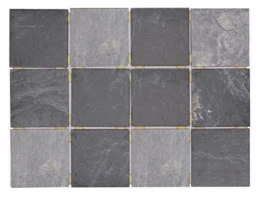 Hand sample ceramic mosaic tile gray anthracite black matt stone look Piastrella MOS22-BH493_m