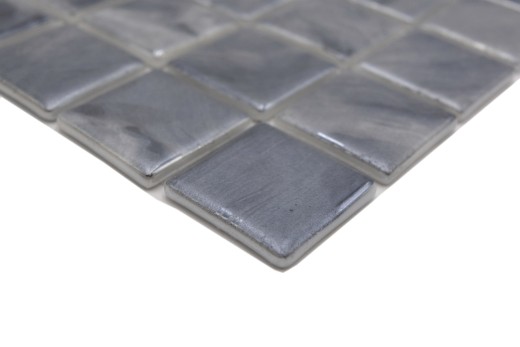 Hand sample swimming pool mosaic pool mosaic glass mosaic dove gray beige tones with blue tint wall floor kitchen bathroom shower - MOS220-71384U_m
