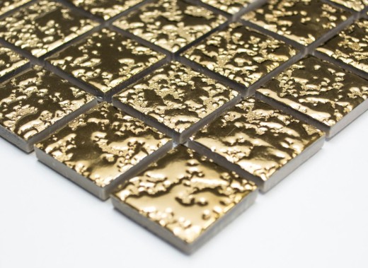 Ceramic mosaic gold mosaic tile structure
