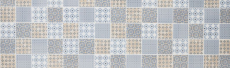 Retro vintage mosaic backsplash kitchen backsplash white blue orange gray MOS22B-1404_f | 10 mosaic mats