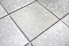 Retro vintage mosaic tile wall ceramic cement look gray mix tile backsplash kitchen - MOS22-CELLO