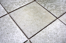 Retro vintage mosaic tile wall ceramic cement look gray mix tile backsplash kitchen - MOS22-CELLO