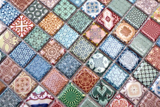 Ceramic mosaic colorful mosaic tile Spanish look retro vintage MOS18D-1616