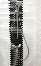 Mini Metro Subway mosaic facet WHITE mosaic tile ceramic tile backsplash kitchen MOS26-0102