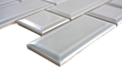 Metro Subway Tiles Gray Mud Facet Mosaic Tile Ceramic Backsplash Kitchen Wall MOS26WM-0202