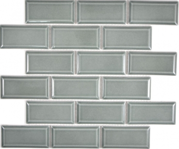 Metro Subway Tiles Petrol Gray Green Facet Mosaic Tile Ceramic Tile Backsplash Kitchen Wall MOS26M-0218