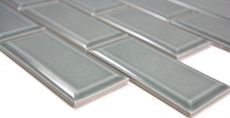Metro Subway mosaic tiles ceramic gray green tile backsplash kitchen wall MOS26M-0218_f | 10 mosaic mats