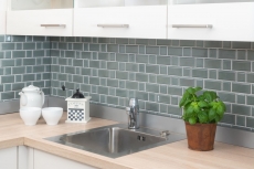 Metro Subway tiles facet petrol gray mosaic tile ceramic tile backsplash kitchen wall MOS26WM-0218