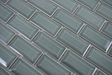 Mini Metro Subway mosaic tiles ceramic tile backsplash kitchen petrol MOS26-0218_f | 10 mosaic mats