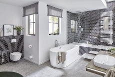 Metro Subway Tiles Black Facet Mosaic Tile Ceramic Tile Backsplash Kitchen MOS26WM-0301