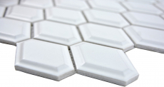 Hand-patterned mosaic tile ceramic diamond metro white matt tile backsplash kitchen MOS13MD-0111_m