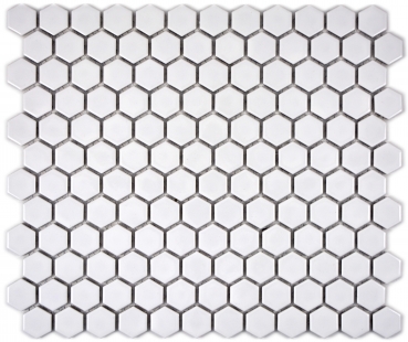 Hand pattern mosaic tile ceramic hexagon white glossy tile backsplash kitchen MOS11A-0102_m
