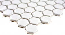 Hand pattern mosaic tile ceramic hexagon white glossy tile backsplash kitchen MOS11A-0102_m