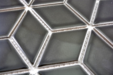 Hand-painted mosaic tile ceramic black 3D cube black glossy tile backsplash MOS13OV-0301_m