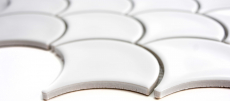Fan mosaic tile ceramic fish scale drop white tile WC bathroom tile wall tile - MOS13-FS01