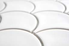 Fan mosaic tile ceramic fish scale drop white tile WC bathroom tile wall tile - MOS13-FS01