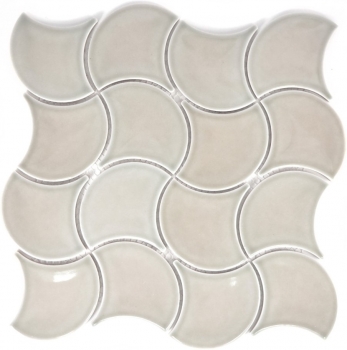 Fan mosaic tile ceramic pastel stone gray wall tile bathroom tile wave kitchen WC - MOS13-FSW02