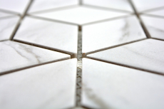 Mosaic tile ceramic white diamond POV Carrara look wall tile bathroom tile MOS13-0102_f | 10 mosaic mats