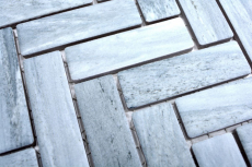 Mosaic tile ceramic herringbone stone effect gray tile backsplash MOS24-SO32_f | 10 mosaic mats