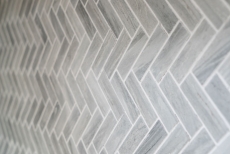 Herringbone mosaic tile ceramic stone look gray shower splashback tile mirror MOS24-SO32