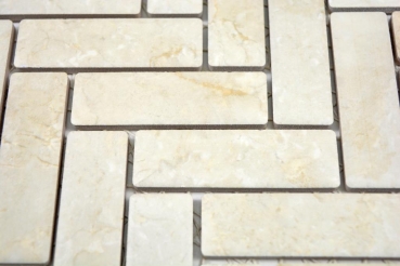 Herringbone mosaic tile ceramic stone effect light beige tile backsplash kitchen MOS24-SO54