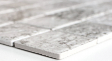 Hand-painted mosaic tile natural stone look gray beige texture tile backsplash MOS16-HWA4LG_m
