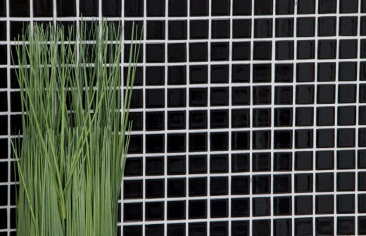 Ceramic mosaic Mosaic net black high gloss Tile backsplash kitchen MOS18-0302