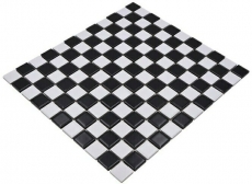 Ceramic mosaic chessboard black white matt mosaic tile backsplash MOS18-0305