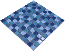 Ceramic mosaic blue green turquoise glossy mosaic tile backsplash MOS18-0408