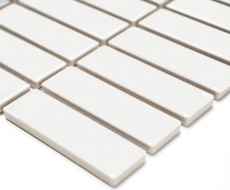 Hand pattern mosaic tile ceramic rods white glossy tile backsplash kitchen MOS24-0102_m