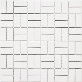Hand-patterned mosaic tile ceramic windmill white glossy kitchen tile wall tile MOS24-CWM7WG_m