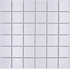 Ceramic mosaic tile white matt tile mirror bathroom wall MOS16B-0111