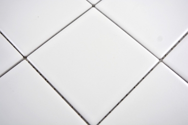 Mosaic tile ceramic white matt bathtub cladding MOS23-0111_f