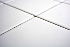 Mosaic tile ceramic white matt bathtub cladding MOS23-0111_f