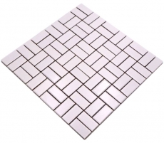 Windmill mosaic tile ceramic white matt bathtub cladding wall tile bathroom tile - MOS24-CWM07WM