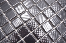 Ceramic mosaic mosaic tiles BLACK GLOSSY STRUCTURE Kitchen splashback MOS18-CG123