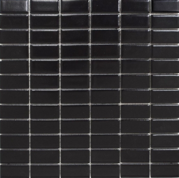 Rod mosaic tile ceramic black matt tile WC bathroom tile MOS24B-0311
