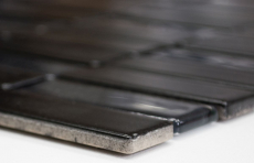 Hand pattern mosaic tile ceramic rods black matt glass wall cladding kitchen tile MOS24-ST365_m