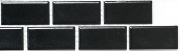 Hand-painted mosaic tile ceramic brick black matt shower wall MOS24-04BM_m