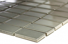 Hand-painted mosaic tile ceramic metal gray rods metal glossy MOS24B-0204_m