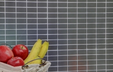 Rod mosaic tile ceramic metal gray anthracite matt wall cladding bathroom kitchen MOS24B-0211