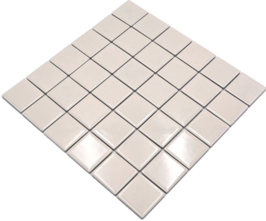 Hand sample mosaic tile beige magnolia backsplash kitchen splashback glossy MOS14-1902_m