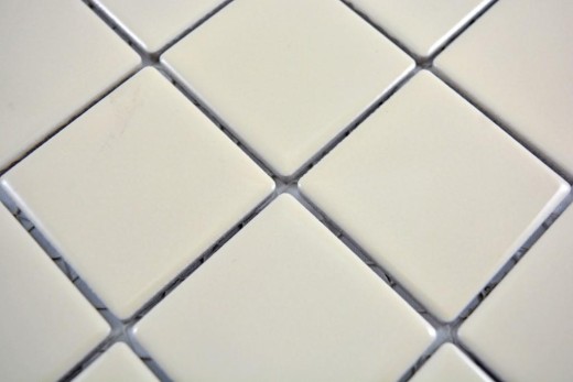 Ceramic mosaic tile beige magnolia kitchen splashback glossy MOS14-1902