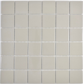 Hand-painted mosaic tile SCHLAMM GRAU MANHATTAN glossy backsplash MOS14-2401_m