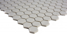 Hexagonal hexagon mosaic tile ceramic mini light gray unglazed non-slip mosaic floor shower tray - MOS11A-0202-R10