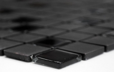Mosaic tile ceramic black unglazed glass wall facing MOS18-CUG70
