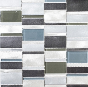 Hand sample mosaic tile aluminum translucent combination aluminum glass mosaic Crystal brown MOS49-0205_m