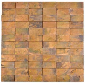 Hand pattern mosaic tile copper copper rods 3D brown tile backsplash kitchen MOS49-1514_m