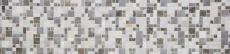 Mosaic tile quartzite natural stone aluminum silver gray light beige combination MOS49-525